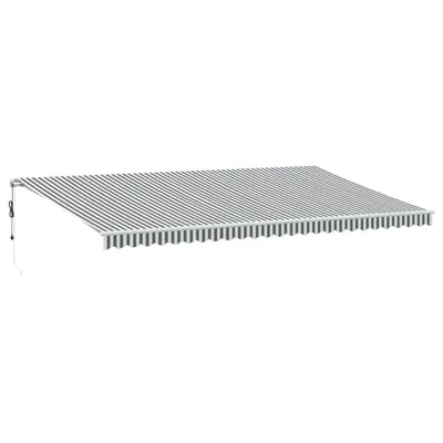 Obrázek produktu pro Automatická zatahovací markýza s LED antracit a bílá 600x300 cm