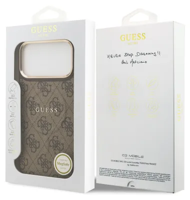 Zdjęcie produktu dla Etui Guess 4Gpoliuretan Classic Logo Magsafe Do Iphone 17 Pro Max Brązowy