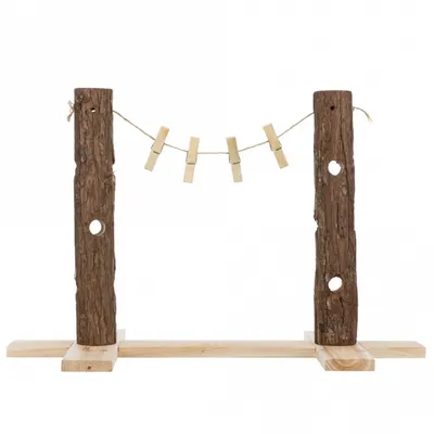 Obrázek produktu pro Trixie Krmný strom DUO pro králíky, 53 x 34 x 25 cm, dřevo s kůrou
