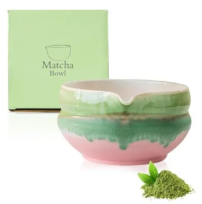Produktbild von Handgefertigte Keramische Matcha-Schale mit Ausgießer 550 ml