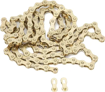 Obrázok produktu pre Keenso bicykel F10 reťaze, horský bicykel vysokopevnostná oceľová 10-rýchlostná cyklistická reťaz pre horský bicykel cestný bicykel skladací bicykel 30-rýchlostný polohovací systém (zlatý)