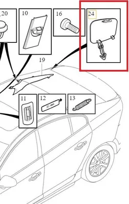 Obrázek produktu pro VOLVO S60 II zadní levý kryt airbagu OE