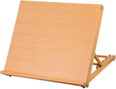 Imagen del producto de Pizarra para artistas, mesa con altura ajustable, caballete de madera para niños, adultos y principiantes, ideal para pintar y dibujar, madera, 49x44x42 cm