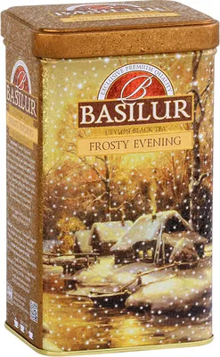 Zdjęcie produktu dla Basilur FROSTY EVENING herbata czarna MORELA POMARAŃCZA puszka PREZENT - 85g