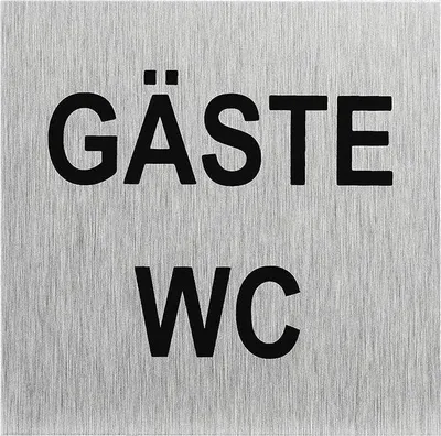 Obrázek produktu pro Hliníková cedule na dveře "Gäste WC" 60x60mm