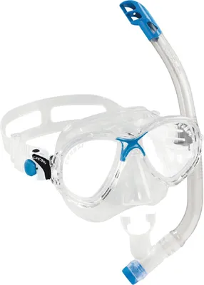 Produktbild von Cressi Marea VIP Junior Set Maske und Schnorchel Top für Kinder, Farbe:blau