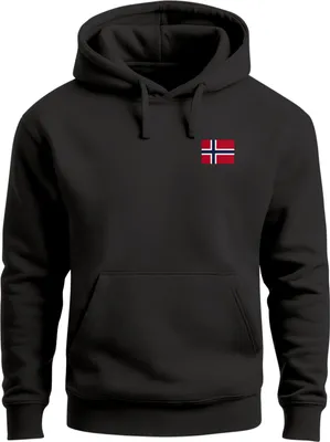 Produktbild von Hoodie Herren Norway Flag Kapuzensweatshirt Norwegen Flagge Scandinavian Outdoor Style Nordic Streetwear Neverless®