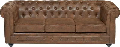 Produktbild von Vente-unique CHESTERFIELD, Tuxedo sofa, Wohnzimmer, Braun, 3 Sitz(e), Braun, Braun