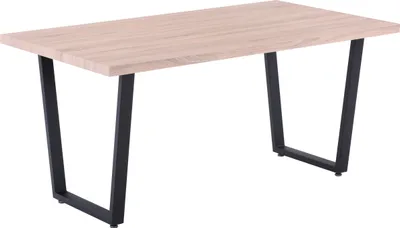 Produktbild von Möbilia Esstisch 160 x 90 cm | Platte MDF 40 mm | Gestell Metall | B 160 x T 90 x H 75 cm | natur-schwarz | 12020034 | Serie TISCH