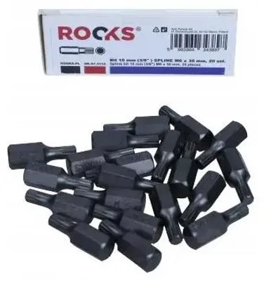 Produktbild von Rooks Bit SPLINE M6 x 30 mm (3/8") 20 Stück