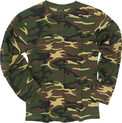 Produktbild von Langarmshirt 4XL woodland, 100% gekämmte Baumwolle, Single-Jersey, 160g/m²