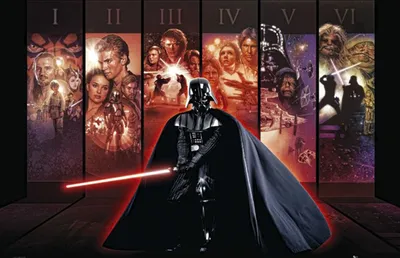 Produktbild von Star Wars Poster Hexalogie Darth Vader 91,5 x 61 cm