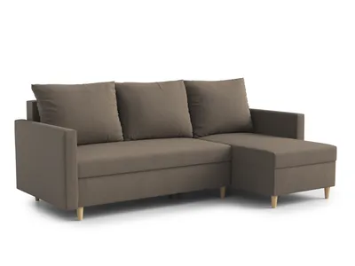 Image de AX LIVING Walston Canapé 3 places avec fonction sommeil - Canapé d'angle Marron 224cm