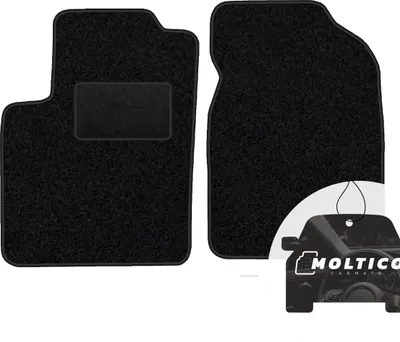 Produktbild von moto-MOLTICO Vorne Fußmatten Auto Velours Autoteppiche Schwarz Automatten Set 2-teilig passend für Ford Ka II 2008-2016
