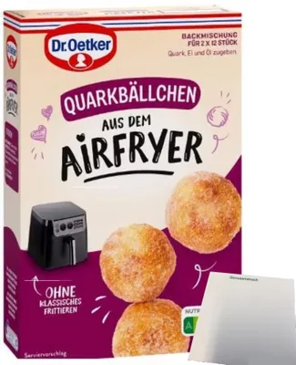 Produktbild von Dr. Oetker Airfryer Quarkbällchen (420g Packung) + usy Block