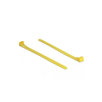Image de Delock Kabelbinder wiederverwendbar hitzebeständig L 150 x B 7,5 mm 100 Stück gelb