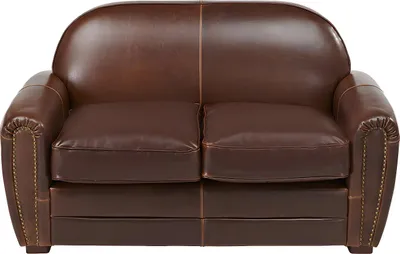 Produktbild von Ledersofa Vintage 2-Sitzer - Braun - BAUDOIN
