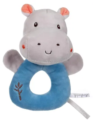 Produktbild von GIPSY Toys – Plüsch – Hochet Seepotam – Serie "Bamboo" – 14 cm S/Karte – Blau un