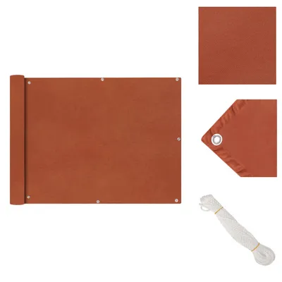 Produktbild von vidaXL Balkon-Sichtschutz Oxford-Gewebe 90x600 cm Terrakotta-Rot -  Sonnenschirme & Sonnenschutze