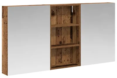 Immagine prodotto di vidaXL Set di 3 armadietti da bagno, 140 x 14,5 x 70 cm, materiale composito di legno