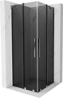 Immagine prodotto di Mexen Velar Duo cabina doccia scorrevole 90 x 90 cm, grafite, cromo - 871-090-090-42-01