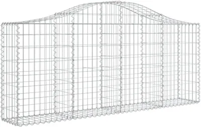Produktbild von Gabionenkörbe 2 Stück 200 x 30 x 80/100 cm Eisen verzinkt