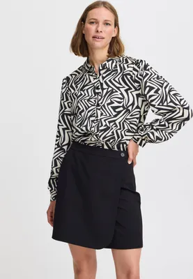Obrázek produktu pro b.young BYBxgemotrine Dámská halenka Halenka s límečkem Kent a knoflíky, vzorovaná, regular fit