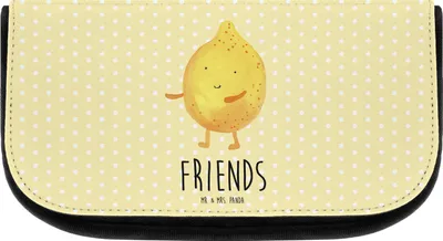 Produktbild von Mr. & Mrs. Panda kosmetiktäschchen Beste Freunde Zitrone - Gelb Pastell - Geschenk, kosmetiktasche klein, Organizer, Lustige Sprüche, Make-up, Fehlende Keywords, kosmetik