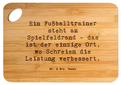 Produktbild von Mr. & Mrs. Panda Brett Spruch Fußballtrainer Energie - Transparent - Geschenk, Spielfeldrand, jausenbrett, Leidenschaft, Beruf, Schneidebrett, Spielerentwicklung, Trainer