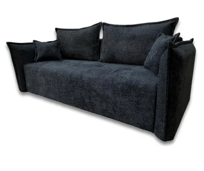 Produktbild von Hanzi - Schlafsofa 222 x 110 x 77 cm Sofa mit Schlaffunktion - Luna Schwarz