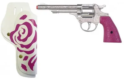 Image de Set pistolet en metal et plastique cow girl 8 coups + etui - gonher - 180