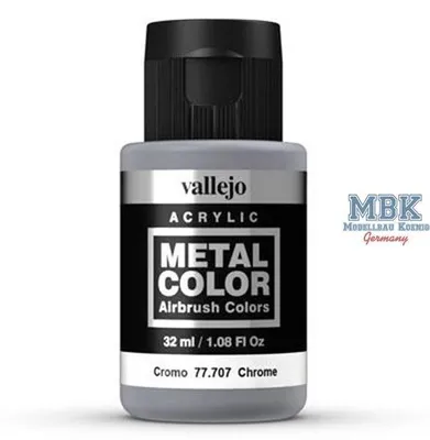Image de Vallejo Metal Colors 707 Chrome 32ml Airbrush Farbe