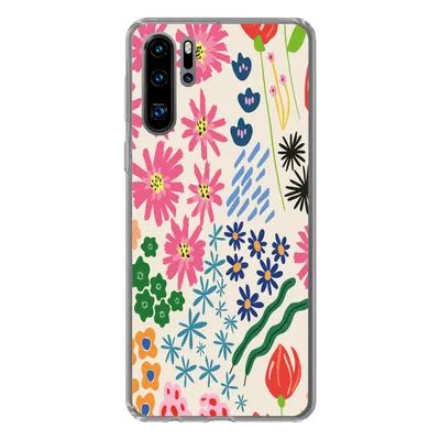 Produktbild von MuchoWow® Handyhülle Schutzhülle Hülle für Huawei P30 Pro Blume - Blätter - Feldblumen Silikon Softcase Handy Hülle - Schutzdeckel