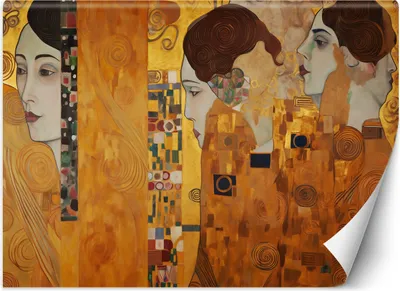 Produktbild von Vlies fototapete Goldenes Bildnis einer Frau - G. Klimt 250x175 cm Feeby Gold inkl. Kleber einfache Montage