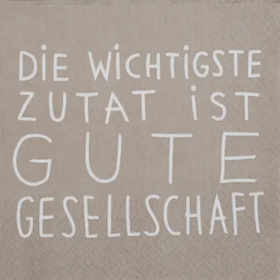 Produktbild von Räder Serviette 33x33cm, Die wichtigste Zutat