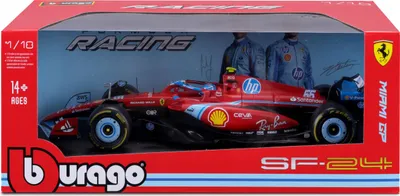 Zdjęcie produktu dla Bburago Model 1:18 Ferrari formuła SF24 GP Miami 2024 Carlos Sainz