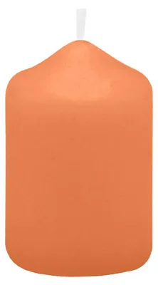 Produktbild von Spitzkopf Stumpen Kerzen Mango Orange 6 x Ø 4 cm, 12 Stück