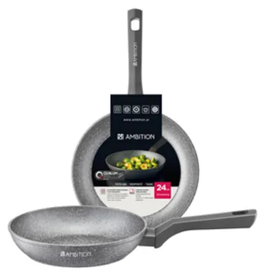 Zdjęcie produktu dla Patelnia z powłoką Qualum Basic Stone Edition 24cm - Silverstone
