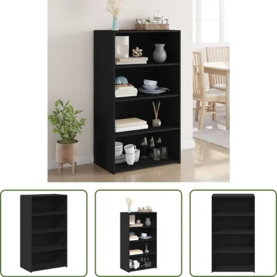 Produktbild von The Living Store Highboard Schwarz 70x41x124 cm Holzwerkstoff