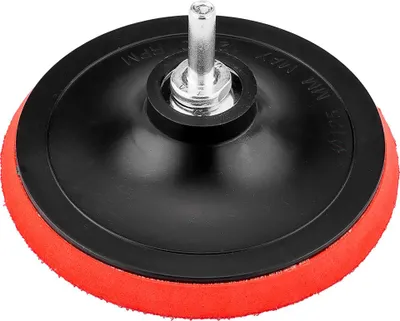 Imagen del producto de Plato de sujeción con velcro de 125 mm x rosca M14 + adaptador para taladro/atornillador