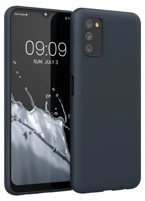 Produktbild von kwmobile Handyhülle für Samsung Galaxy A03s Hülle - TPU Case - Kabelloses Laden - Schutzhülle Cover in Heidelbeerblau