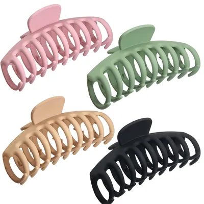 Produktbild von Große Haarklammern für Damen, matte Oberfläche (4 Stück)
