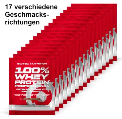 Produktbild von Scitec Nutrition 100% Whey Protein Professional Probierset 17x30g