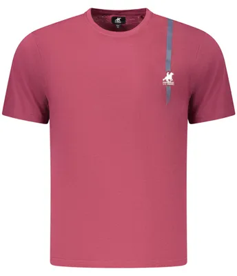 Immagine prodotto di Elegante maglietta da uomo a maniche corte di colore rosso con dettagli a contrasto e logo