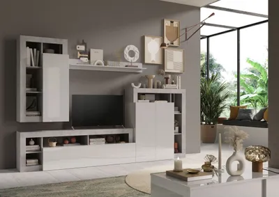 Produktbild von Meublorama MI-HAMBURG-739030CE*4C/126KG, 4 Tür(en), Grau, Mitteldichte Faserplatte (MDF), 420 mm, 2900 mm, 2100 mm