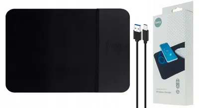 Obrázek produktu pro Podložka pod myš s bezdrátovou nabíječkou 10W, černá