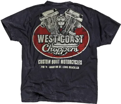 Produktbild von West Coast Choppers Shirt Panhead Vintage blue XXL