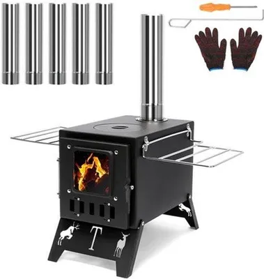 Zdjęcie produktu dla Przenośna grzałka do namiotu - wielofunkcyjna piec kempingowy do użytku na świeżym powietrzu - waga 7 kg - stal nierdzewna - idealna do kempingu i ogrodu