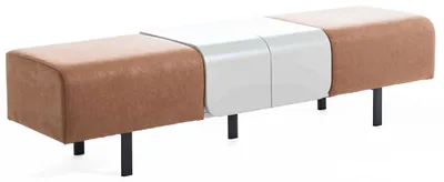 Obrázek produktu pro Elegantní hnědá lavice Kožená přídavná lavice Obývací pokoj Sedací nábytek