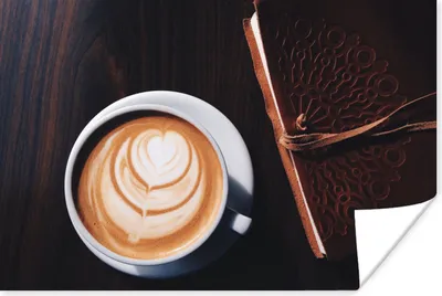 Produktbild von MuchoWow® Poster Kaffee - Zimt - Milchkaffee 180x120 cm - Fotoplakat